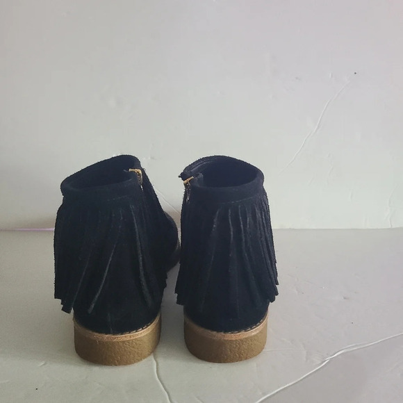 Kate Spade Beatsie women's  round toe Fringe Ankle boots black sz.6 - Picture 5 of 8